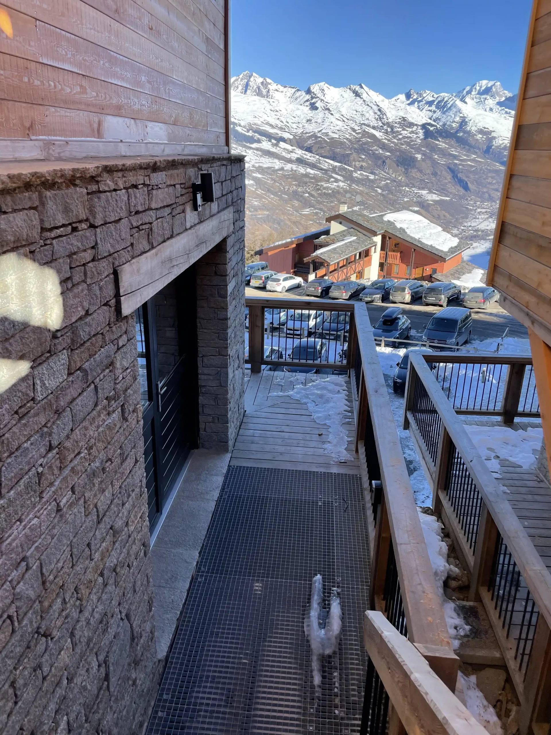 Le Studio — terrasse avec vue sur le Mont Blanc